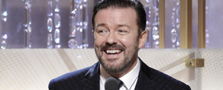 Veto a Ricky Gervais por sus discursos