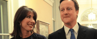 David Cameron y su mujer, en Granada
