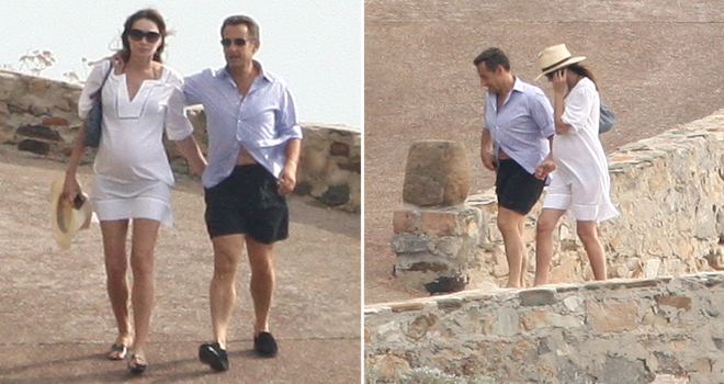 Sarkozy y Carla Bruni, sol y playa en la Costa Azul