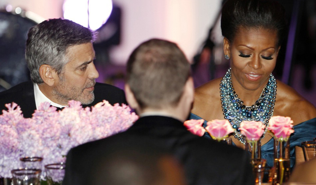 Las estrellas comparten cena con los Obama y los Cameron