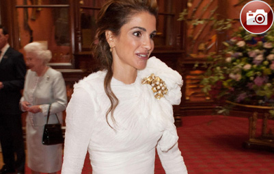 Rania de Jordania deslumbra en los festejos del jubileo de la reina Isabel II