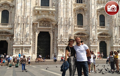 Raquel Sánchez Silva y Mario Biondo pasan su luna de miel en Milán
