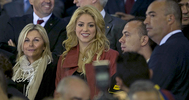 Shakira 'reina' en el palco de autoridades